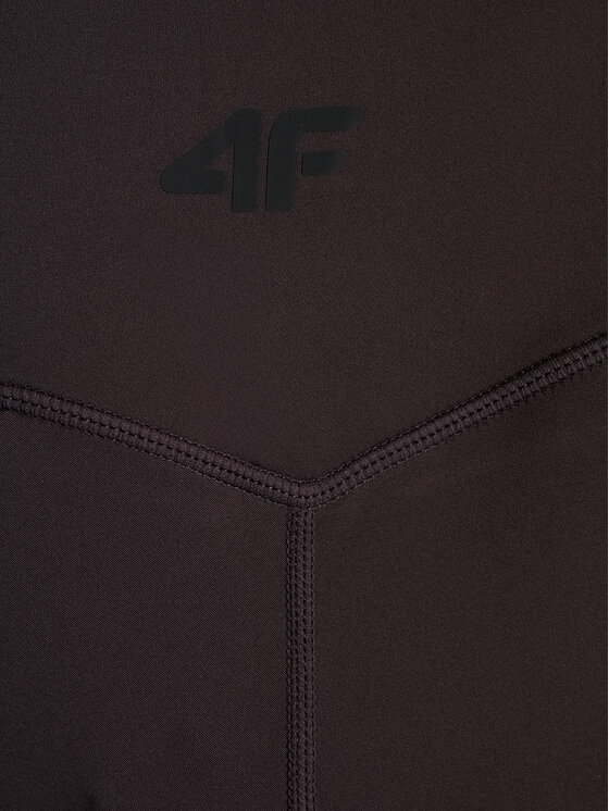 4F 4F Legginsy BASIC+ Brązowy ciemny Slim Fit