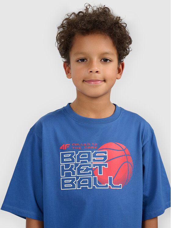 4F 4F T-Shirt THE GYM POWER Granatowy Loose Fit