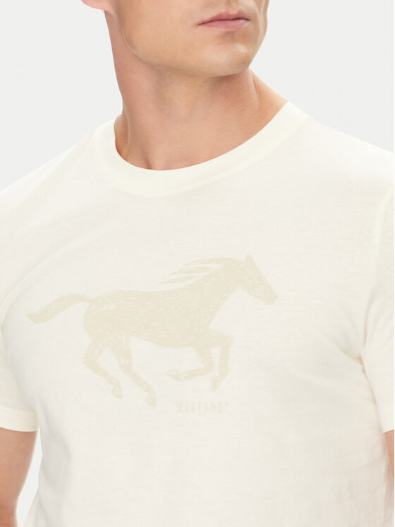 Mustang Mustang T-särk Austin 1016483 Beež Regular Fit