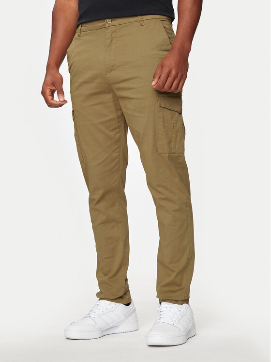 Brave Soul Brave Soul Pantaloni di tessuto MTR-CLARKSONSTN Beige Straight Fit