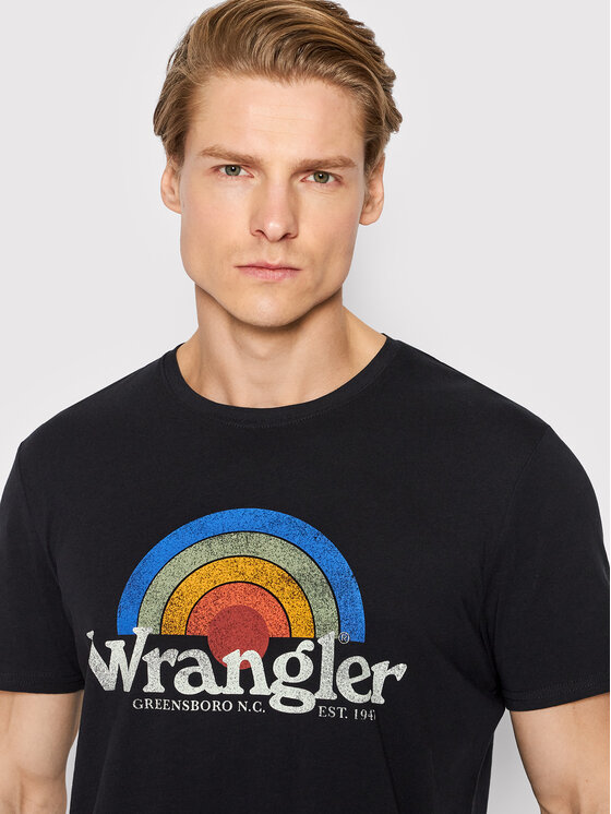 Wrangler Wrangler T-Shirt Sunrise W7J2D3100 112146356 Czarny Regular Fit