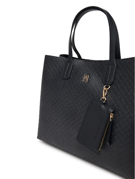 Tommy Hilfiger Tommy Hilfiger Rankinė Th Icon Satchel Mono AW0AW18923 Juoda