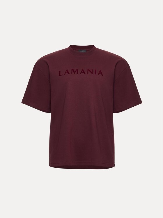 La Mania La Mania T-Shirt CHUCK Bordowy Basic Fit