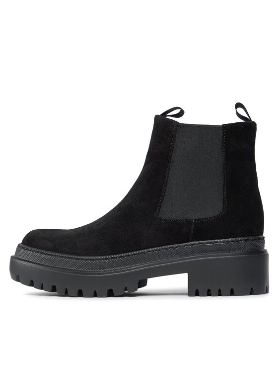 Pollini Pollini Kotníková obuv s elastickým prvkem SA21204G0HTI0000 Černá