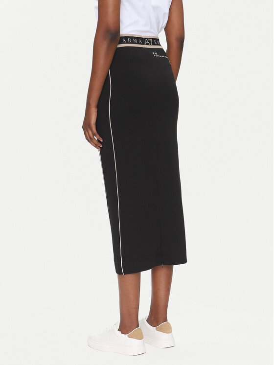 EA7 Emporio Armani EA7 Emporio Armani Spódnica midi 7W000279 AF12501 UC001 Czarny Regular Fit
