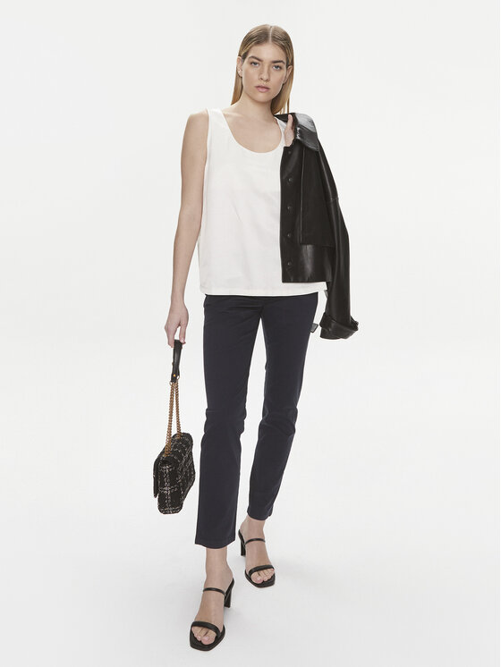 United Colors Of Benetton United Colors Of Benetton Топ 5XONDQ06Z Écru Relaxed Fit