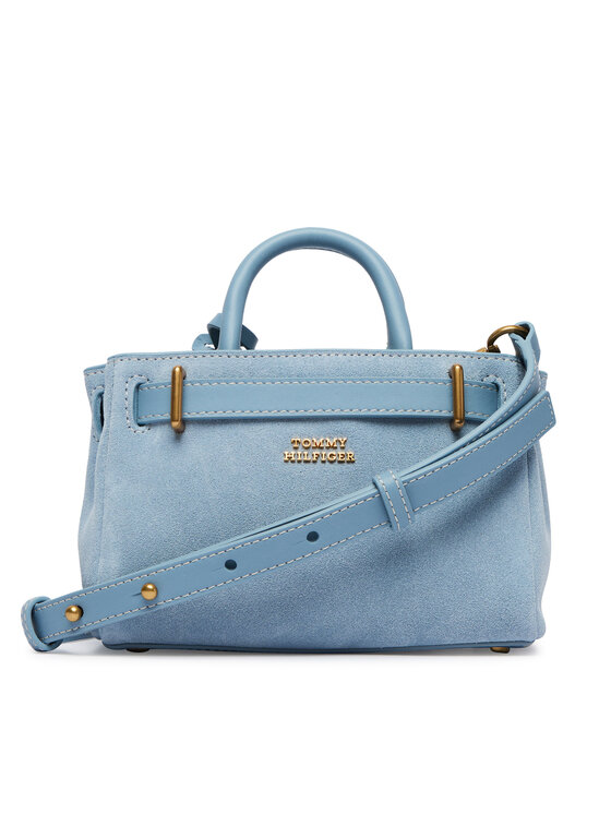 Tommy Hilfiger Tommy Hilfiger Soma American Icon Micro Tote Suede AW0AW18853 Gaiši zils