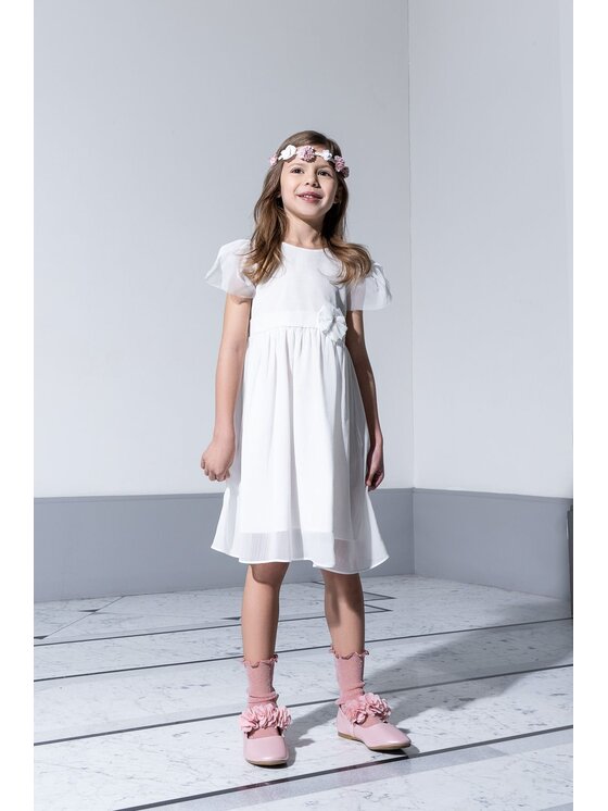 Coccodrillo Coccodrillo Každodenní šaty WC5128213EJG-003 Krémová Regular Fit