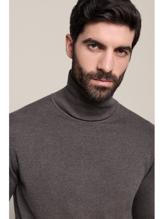Lancerto Lancerto Sweter Jesse SW073226000052 Brązowy Regular Fit