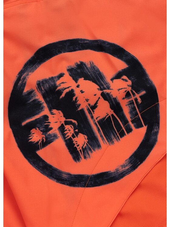 PITBULL PITBULL Szorty sportowe LOGO PALMS Pomarańczowy Regular Fit