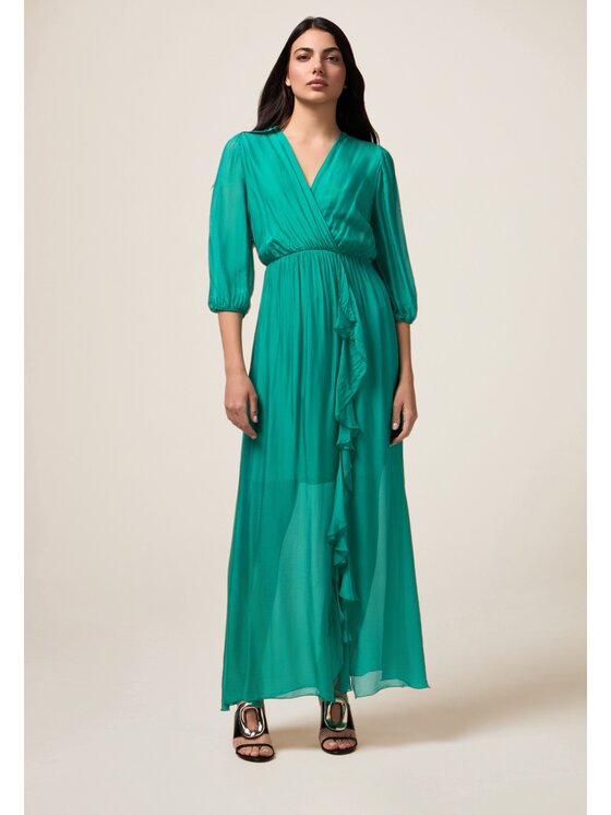 Oltre Oltre Vestito elegante 7422J000845N025 Verde A-Line Fit
