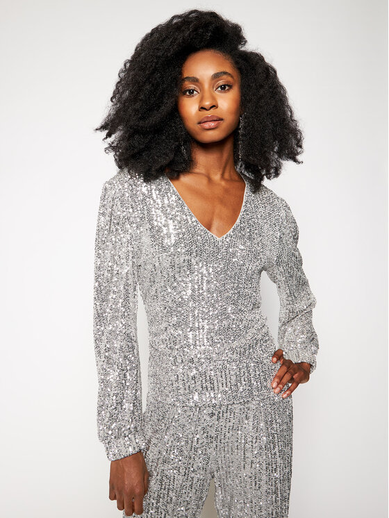 Patrizia Pepe Patrizia Pepe Блузка 2C1231/A6W6-S581 Срібний Regular Fit