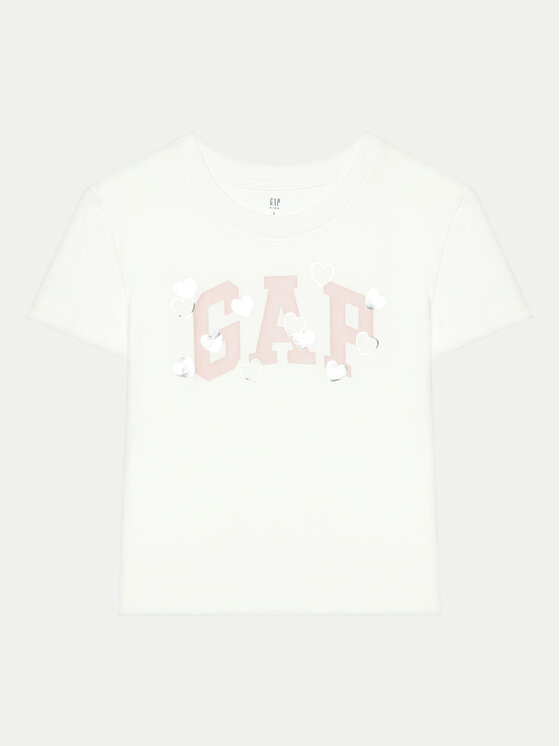 Gap Tričko 628713-01 Biela Relaxed Fit