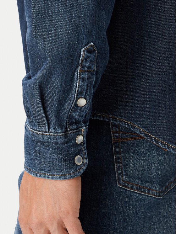 Tommy Jeans Tommy Jeans džinsiniai marškiniai Western DM0DM23697 Tamsiai mėlyna Regular Fit