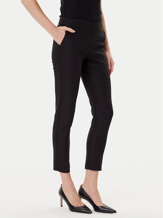 Morgan Morgan Pantaloni din material 211-PROSY.F Negru Slim Fit