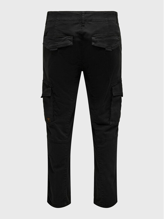 Only & Sons Only & Sons Bavlnené nohavice 22025431 Čierna Tapered Fit