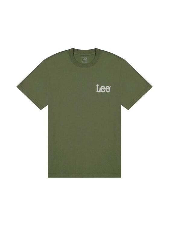Lee Lee T-shirt MEDIUM WOBBLY Verde Regular Fit
