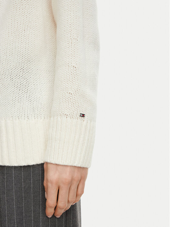 Tommy Hilfiger Tommy Hilfiger Rollkragenpullover Heritage W0WW52180 Creme Regular Fit