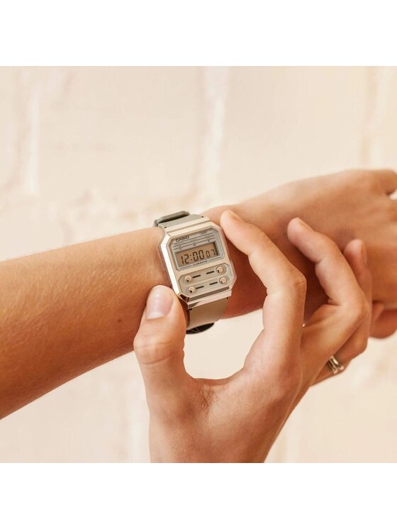 Casio Casio Ρολόι A100WEF-3AEF Ασημί