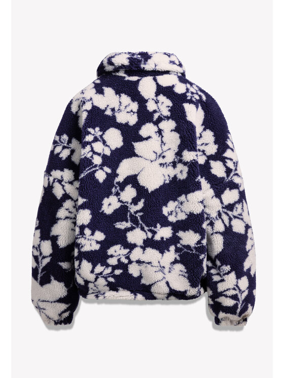 BIZUU BIZUU Bunda pro přechodné období TEDDY FLEECE JACKET Modrá Standard Fit
