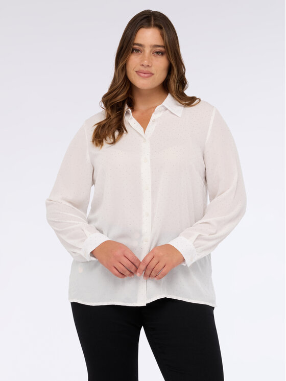 Fiorella Rubino Fiorella Rubino Koszula 5011T001409N011 Biały Regular Fit