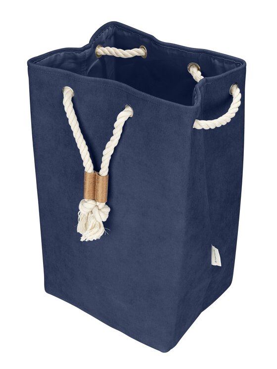MIAhome MIAhome Kosz na pranie 51x29x25 cm MARINAIO granatowy Granatowy