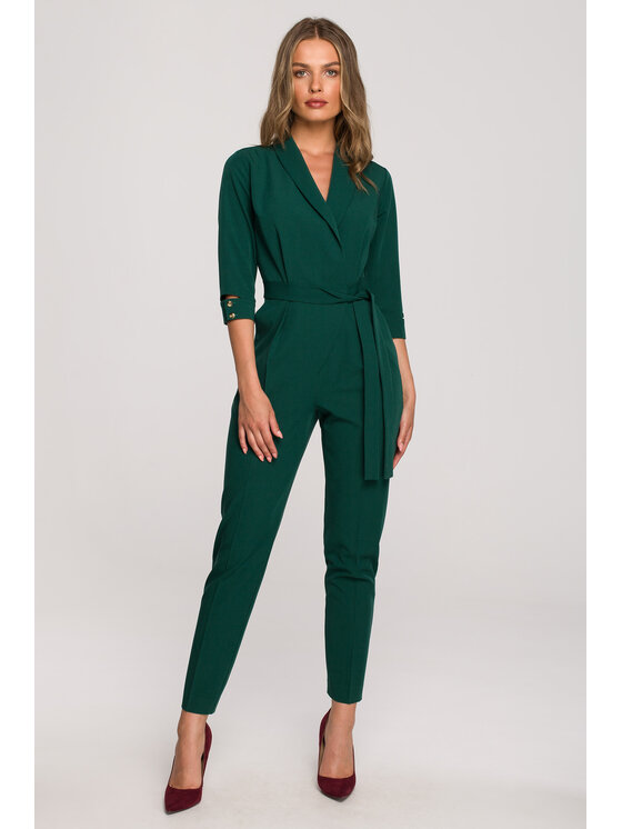 Stylove Stylove Kombinezon S316 Zielony Regular Fit