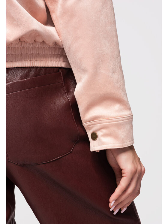 Ombre Ombre Kurtka bomber OW-JAFL-0122 Różowy Regular Fit