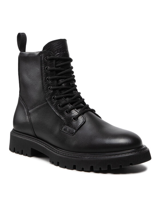 Les Deux Zimski škornji Tatum Leather Lace Up LDM820023 Črna