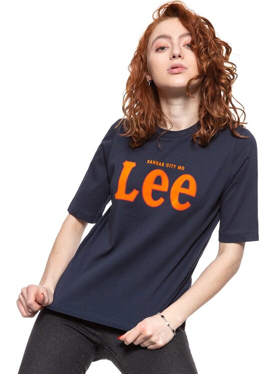 Lee Lee T-shirt TEE Blu Slim Fit