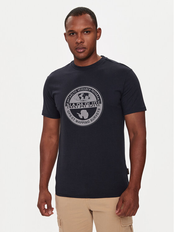 Napapijri Napapijri T-Shirt S-Bollo NP0A4I3C Tmavomodrá Regular Fit