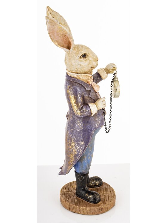 MIAhome MIAhome Figurka królik 30x10x10 cm KOMIZO z zegarkiem Kolorowy