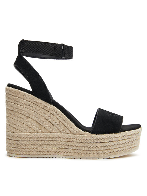 Calvin Klein Jeans Espadrile Wedge Sandal Su Mg Btw YW0YW01026 Črna