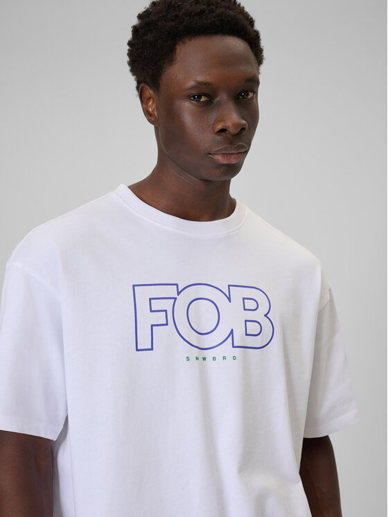 4F 4F T-Shirt FOB Biały Loose Fit