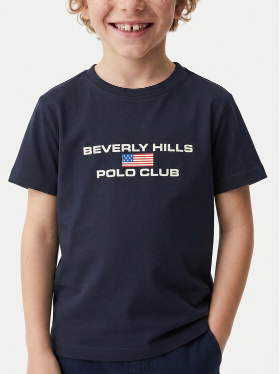 Beverly Hills Polo Club Beverly Hills Polo Club Póló P-SS26B-TS0132 Sötétkék Regular Fit