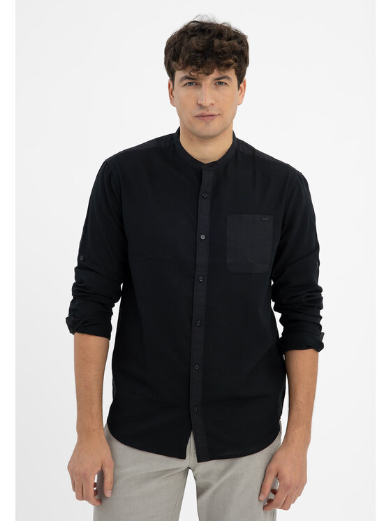 Volcano Męska Koszula, rozmiar XXL, Czarna, K-BASTO