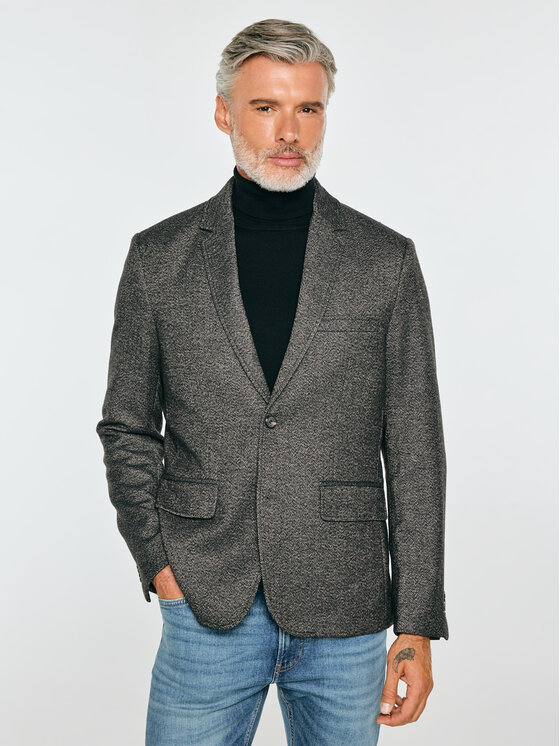BIG STAR BIG STAR Marynarka JENS Szary Basic Fit