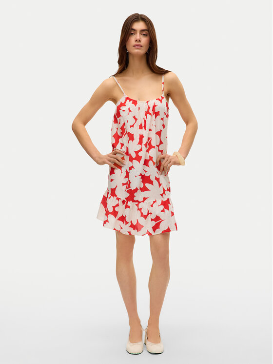 Vero Moda Vero Moda Letní šaty Dicthe 10323634 Červená Regular Fit