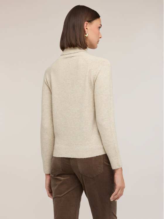 Motivi Motivi Sweter M486W004198N002 Kremowy Regular Fit