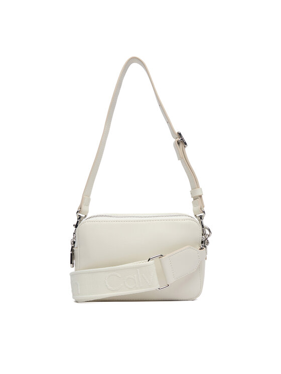 Calvin Klein Calvin Klein Kabelka Webbing Double Strap Camera Bag LV04F3165G Bílá