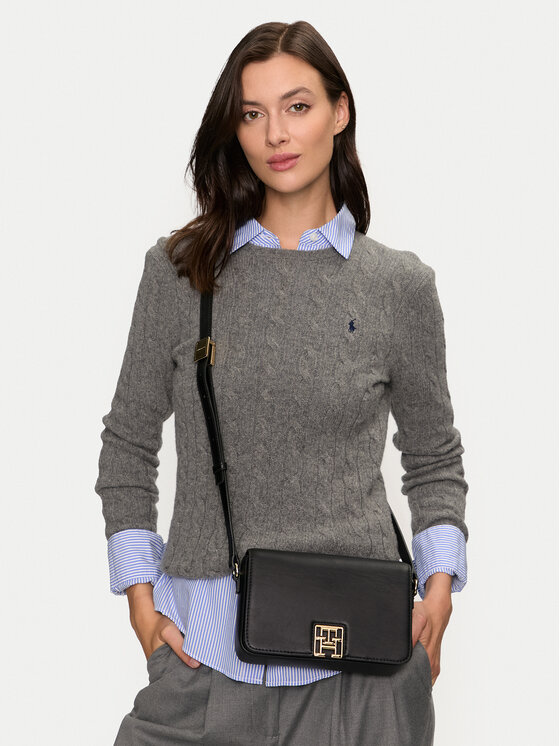 Tommy Hilfiger Tommy Hilfiger Ročna torba Reset Crossover AW0AW16298 Črna