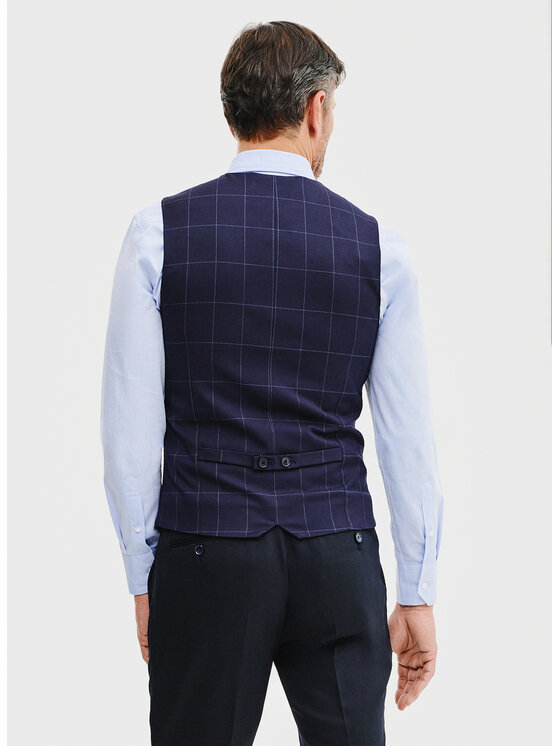 Pako Lorente Pako Lorente Kamizelka garniturowa P25SF-8X-003 Granatowy Slim Fit