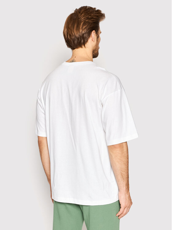 Champion Champion Tricou Small C Logo 216548 Alb Muscle Fit