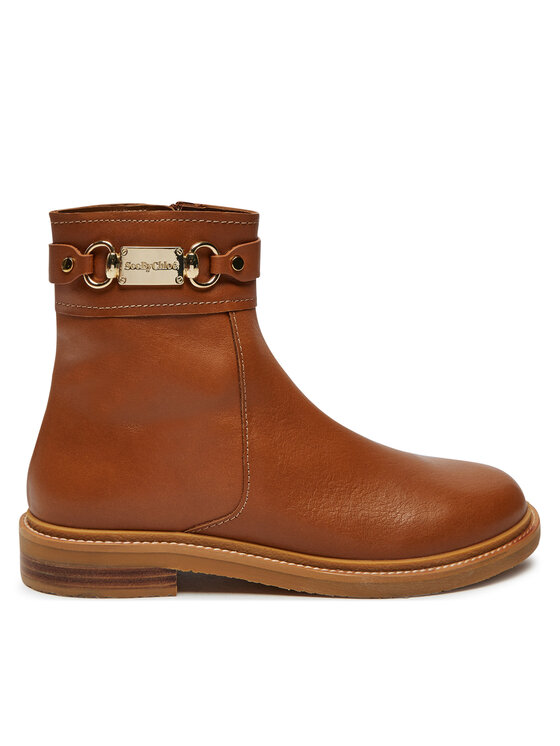 See By Chloé See By Chloé Škornji Signature SB43034A Rjava