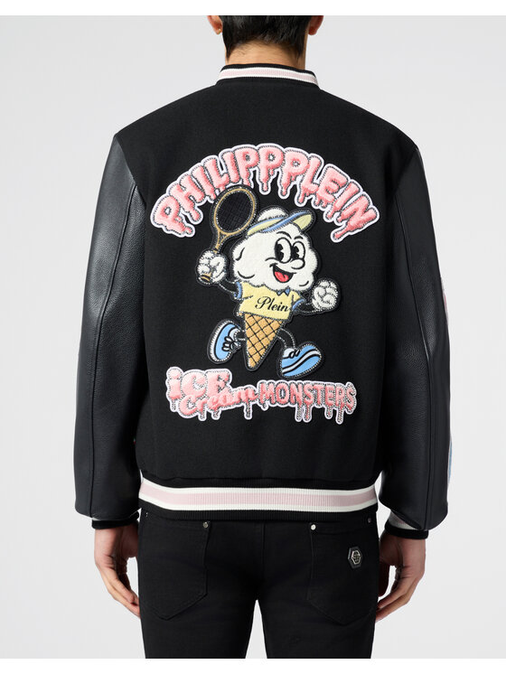 PHILIPP PLEIN PHILIPP PLEIN Kurtka bomber 30588 Czarny Regular Fit