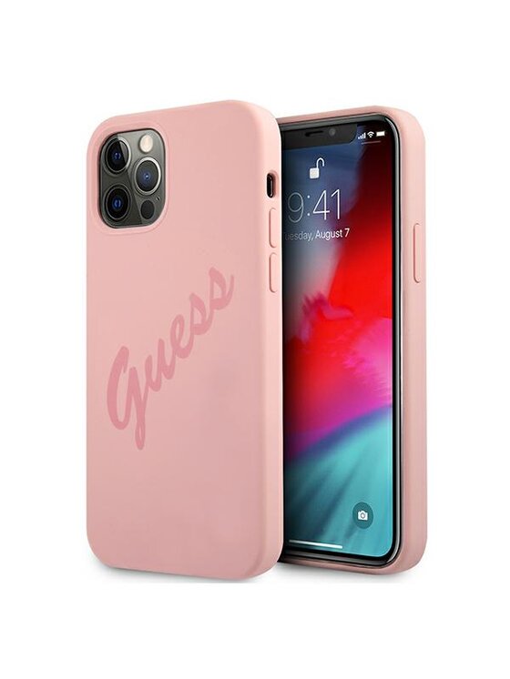Etui na telefon Guess, Różowe, iPhone 12 Pro Max