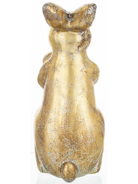 MIAhome MIAhome Figurka złota królik 30.5x13x15 cm Złoty