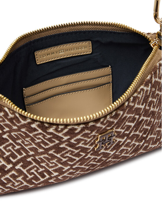 Tommy Hilfiger Tommy Hilfiger Geantă Th Jacquard Mini Shoulder Bag AW0AW19006 Maro