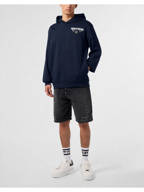 PHILIPP PLEIN PHILIPP PLEIN Mikina 25953 Tmavomodrá Regular Fit