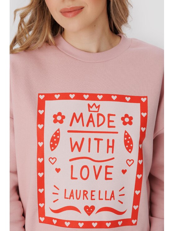 LAURELLA LAURELLA Mikina 1TU022 Růžová Regular Fit